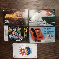 5 schede telefoniche nuove rare