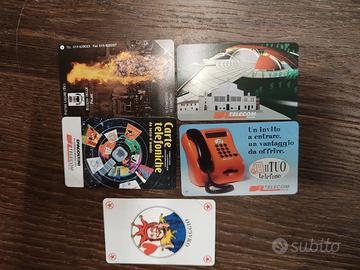 5 schede telefoniche nuove rare