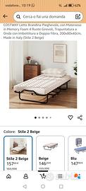 letto pieghevole con materasso sfoderabile 
