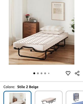 letto pieghevole con materasso sfoderabile 