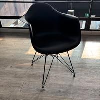 Sedie nere stile Vitra – design moderno vintage