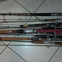 Stock attrezzi da pesca vintage