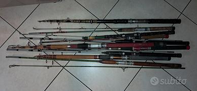 Stock attrezzi da pesca vintage