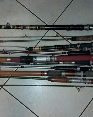 Stock attrezzi da pesca vintage