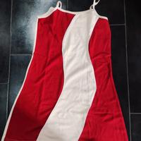 abitino estivo beige e rosso 