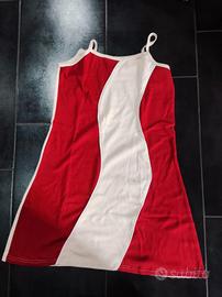 abitino estivo beige e rosso 