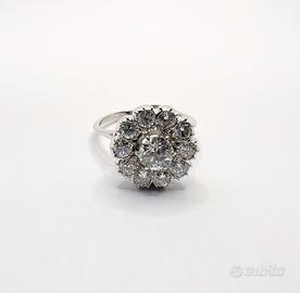 Anello oro18kt diamanti naturali