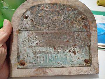 Targa produttore sommergibili Incursori Palombari 