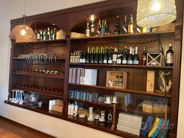 Cantina vini e libreria legno