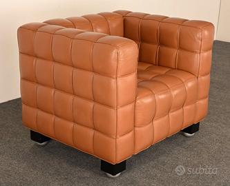 ALIVAR 631 poltrona CUBUS NUOVA  in pelle cognac