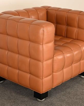 ALIVAR 631 poltrona CUBUS NUOVA  in pelle cognac