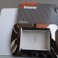 Placca Serie living - mod. L4803NN Nichel Nero