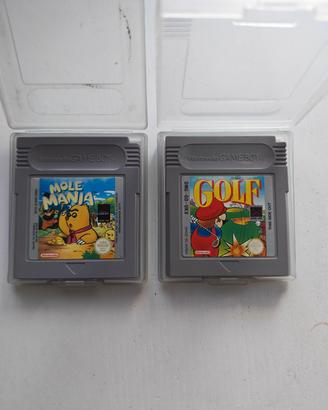 Giochi vintage Game Boy : "MOLE MANIA" e "GOLF"