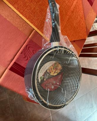 Padella friggitrice con cestello 24 cm