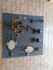 Lampadario in ottone decorato a mano e 6pz 