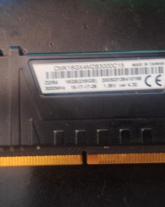 Ram Corsair Vengeance 2 x 8gb ddr4 3200MHz 