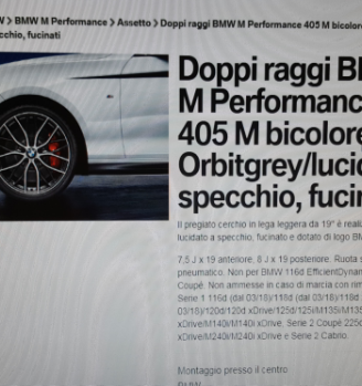 Cerchio BMW Mperformance 405 M bicolore