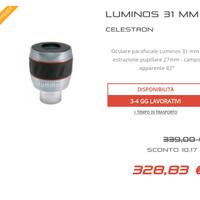 Oculare Celestron luminos da 31mm 82 gradi