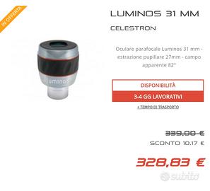 Oculare Celestron luminos da 31mm 82 gradi