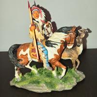 Statua pellerossa in resina Veronese 