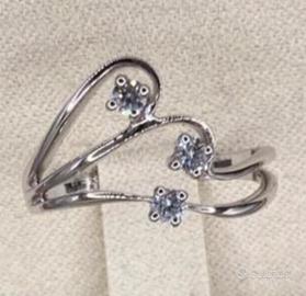 ANELLO ORO 18kt. CON DIAMANTI NATURALI FANTASIA