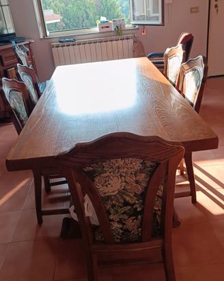 tavolo da soggiorno legno + vetrinetta 