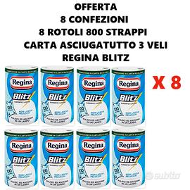 STOCK 8 PEZZI 800 STRAPPI - REGINA BLITZ CARTA CAS