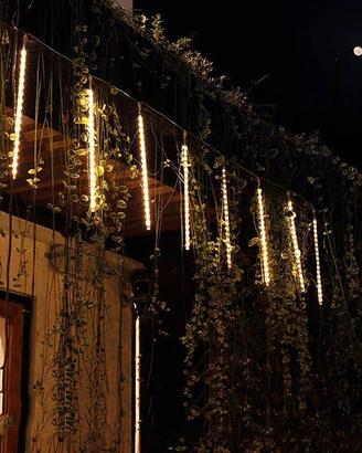 Luci Natalizie da esterno meteore effetto nevicata