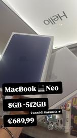 Macbook neo  8GB-512GB.  Nuovi siggilati