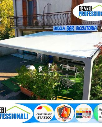 Gazebo copertura pensilina pergola carport pvc box