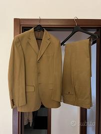 Completo uomo elegante mezza stagione tg 50 beige