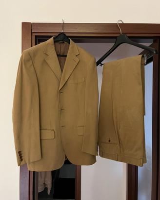 Completo uomo elegante mezza stagione tg 50 beige