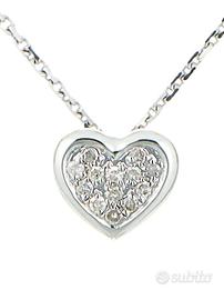 Ciondolo oro bianco e diamanti