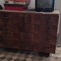 cassettiera più comodini fine anni 40