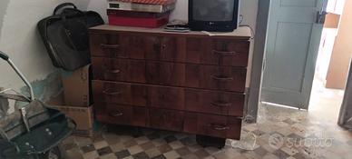 cassettiera più comodini fine anni 40