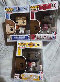 Lotto Funko nba Pop Michael Jordan, LeBron, Doncic