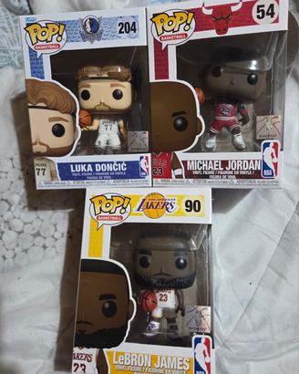 Lotto Funko nba Pop Michael Jordan, LeBron, Doncic