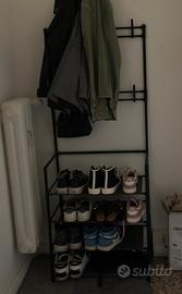 Scarpiera con appendiabiti