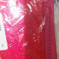 astuccio a 3 zip glitterato fucsia e blu