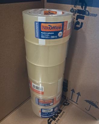 6 nastri adesivi trasparenti 50x66