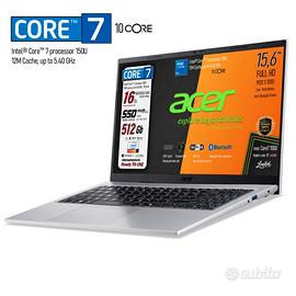 Acer Core7 150U DDR5 16gB SSD512 W11 15,6 FHD