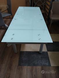 TAVOLO DIRETTO FABBRICA ALLUNGABILE NUOVO VETRO