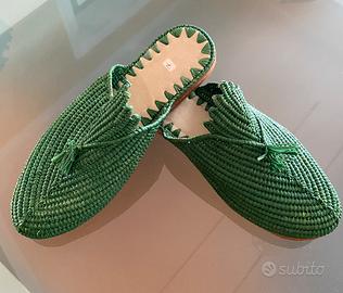 Ciabattine/Babouche in rafia naturale