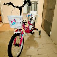 bicicletta femmina 14 pollici con rotelle