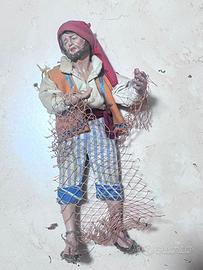 Pescatore presepe napoletano in stile 700
