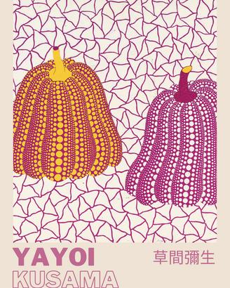 poster Yayoi Kusama Arredo Casa formato A3 japan 