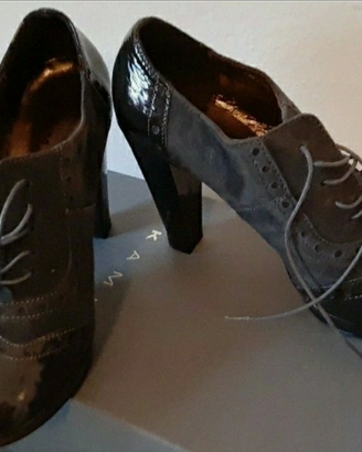 Scarpe francesina stringate tacco