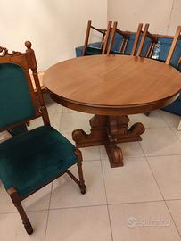 Tavolo in legno allungabile diam 114cm