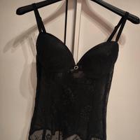 top/bustier nero 