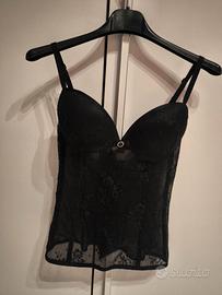 top/bustier nero 